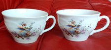 LOT 2 GRANDES TASSES à CAFE VINTAGE PORCELAINE APILCO FRANCE YVES DESHOULIERES
