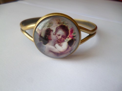 Bracelet jonc veilli - bracelet, or