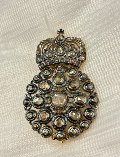 Broche couronne victorienne - , en
