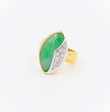 Bague en or Jaune Avec Jade