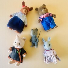 5 personnages Petits Malins vintage Bandai 80s - Maple Town - ours cochon daim