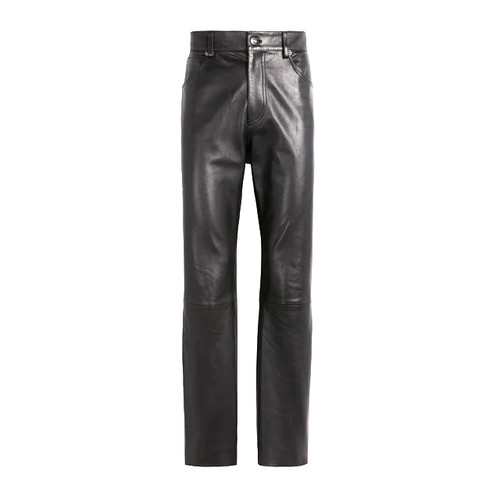 Pantalon cuir agneau noir - en, d'agneau