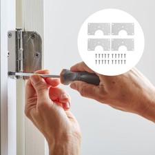  4 Sets Charnières De Portes Placard Plaque Reparation Charniere L'armoire