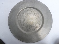 Plat présentoir pour assiette en étain HERMES  Art de la table (18035)