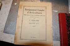 AGRICULTURE COURS D'AVICULTURE