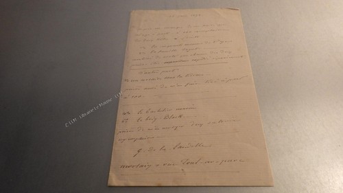 1873 lettre autographe - 1873.lettre,