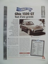 CARTE FICHE AUTO GHIA 1500 GT 1962 (351-352)