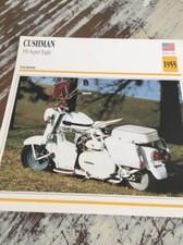 Cushman 350 Super Eagle 1955 Carte moto Collection Atlas USA