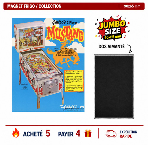 Magnet frigo mustang 90x65 - frigo, mm