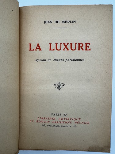 Luxure jean merlin - jean, de