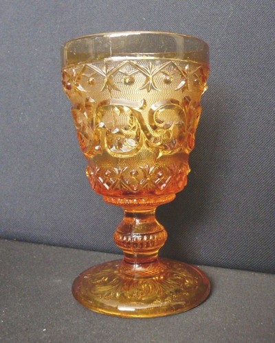 Verre pied couleur orange - verre, à