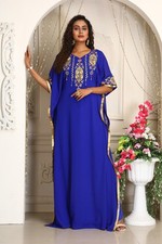 Blue Embroidery Takchita