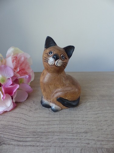 Figurine chat assis - , marron