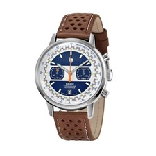 Montre LIP - Rallye 42mm - Chronographe - Automatique - Cuir Marron