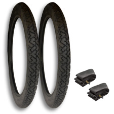 2 Pneus Vintage Pneumatiques 2 1/4-17 + 2 Chambres À Air TR4 Moto Piaggio