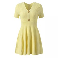 Robe Jaune Courte Avec