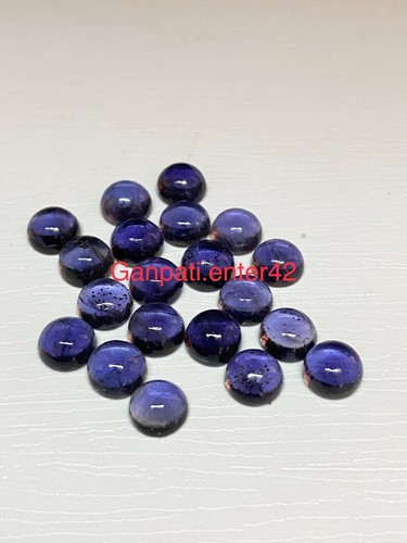 Naturel iolite rond cabochons - naturel,