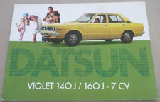 1970's DATSUN VIOLET 140J 160J Catalogue Brochure Folder Prospekt Dépliant FR