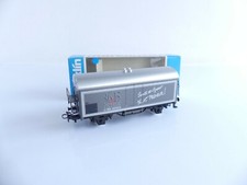 MARKLIN WAGON A ESSIEUX PUBLICITAIRE SNCF BIERE LE PECHEUR (1) 3 RAILS