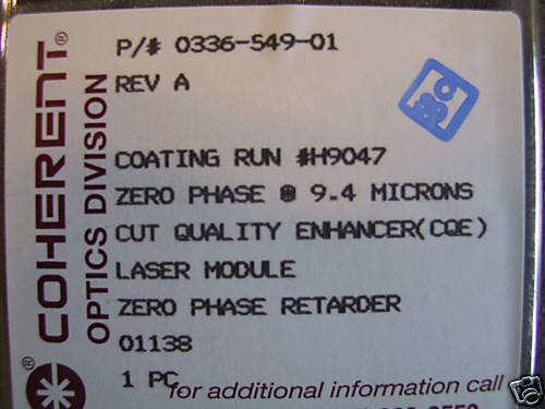 Co2 laser mirror zero - zero, phase