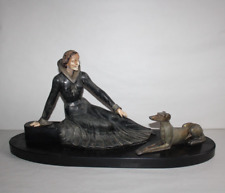 Ancienne sculpture en régule et bakélite signée Salvatore MELANI Art Déco