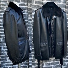 UltraRare & Great Dior Homme AW13  Removable Beaver Collar Leather Belted Jacket