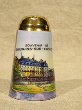 Ancien saleron salière en porcelaine  Souvenir Saulxures sur Moselle Vosges