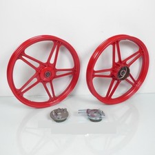 Jantes à bâtons rouge 17x1.6 pouces type Bernardi pour mobylette Peugeot 103