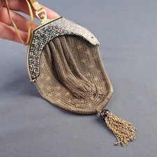 Sac De Bal Bourse Cotte De Maille En Métal Doré