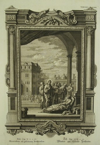 Gravure xviiie c1740 miracle - gravure,