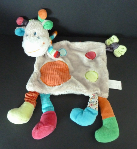 Doudou plat nicotoy girafe - c2.,