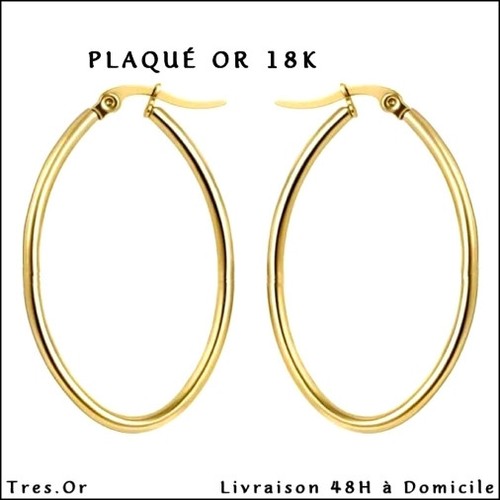 Plaqué 18k boucles - or,