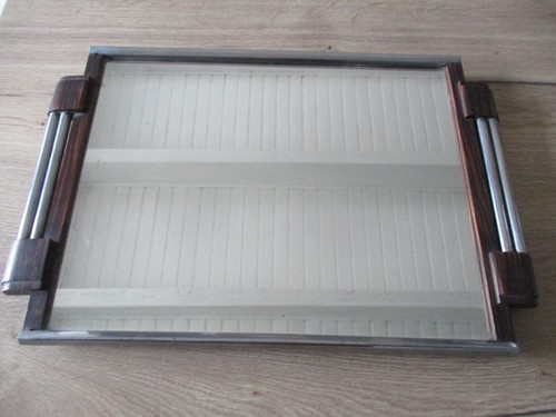 Plateau miroir art déco - miroir,
