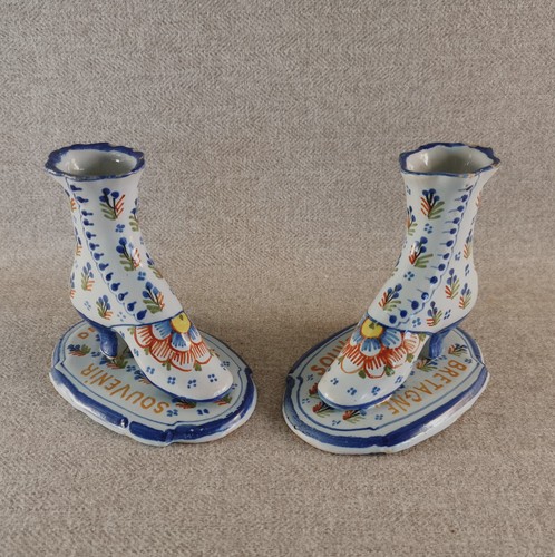 Paire bottine faience - de,