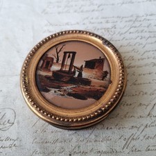 BOITE A Délices FIXE SOUS VERRE 1850 Confiserie Puits Victorian EGLOMISE