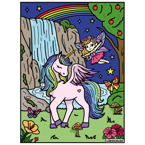 Coloriage licorne tableau - coloriage,