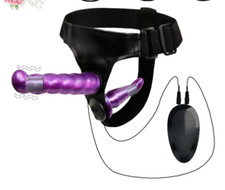 Gode ceinture double vibrant