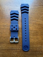 Bracelet de montre de plongée en silicone bleu Seiko 22mm neuf