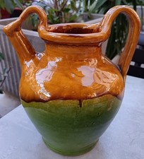 Ancienne belle cruche gargoulette provençale en terre cuite vernissée  C94