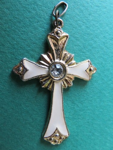 073 croix pendentif métal - pendentif,