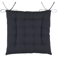Coussin de chaise bicolore réversible en coton anthracite