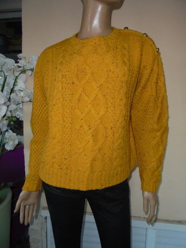 Pull torsades jaune - pull, a