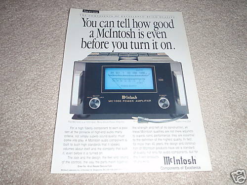 Mcintosh mc1000 puissance amp - mcintosh,