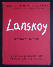 LANSKOY Peintures 1947-58 Affiche originale de 1959 Exposition Galerie Cazenave
