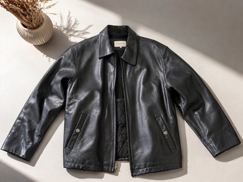 Veste cuir véritable - veste,