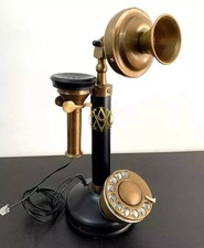 Vintage Rotatif Cadran Chandelier Téléphone – Laiton Antique Américain Fixe Noel