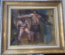 Tableau Gay Art Mâle Nu Toile 8F 46x38 Gay Intérêst Cadre D Art