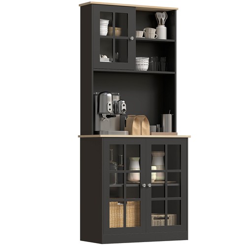 Homcom buffet 80x37x183cm noir - homcom,
