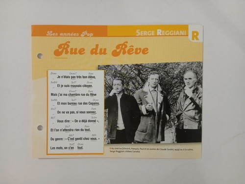Carte fiche serge - serge, reggiani