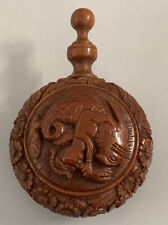 Ancienne secouette tabatière corozo sculpté travail de bagnard snuff box